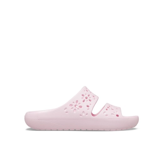 Klapki Crocs Classic Floral Cutout Sandal 210966 Różowy ze sklepu eobuwie.pl w kategorii Klapki damskie - zdjęcie 184057672