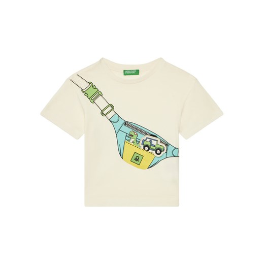 United Colors Of Benetton T-Shirt 3I1XG10J6 Beżowy Regular Fit ze sklepu MODIVO w kategorii T-shirty chłopięce - zdjęcie 184058000