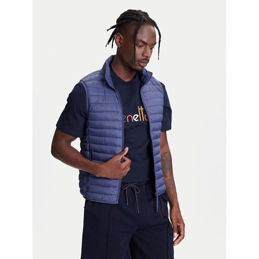 United Colors Of Benetton Kamizelka 2TWDUJ00P Niebieski Regular Fit ze sklepu MODIVO w kategorii Kamizelki męskie - zdjęcie 184058002