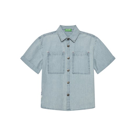 United Colors Of Benetton Koszula 53Z9CQ046 Niebieski Regular Fit ze sklepu MODIVO w kategorii Koszule chłopięce - zdjęcie 184058024