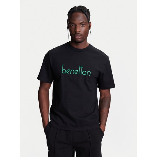 United Colors Of Benetton T-Shirt 3MI6U109O Czarny Oversize ze sklepu MODIVO w kategorii T-shirty męskie - zdjęcie 184058032