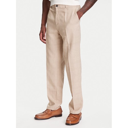 United Colors Of Benetton Spodnie materiałowe 43B3UF03X Beżowy Regular Fit ze sklepu MODIVO w kategorii Spodnie męskie - zdjęcie 184058042
