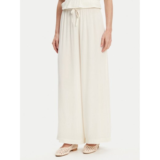 United Colors Of Benetton Spodnie materiałowe 4VW95F00C Écru Relaxed Fit ze sklepu MODIVO w kategorii Spodnie damskie - zdjęcie 184058051