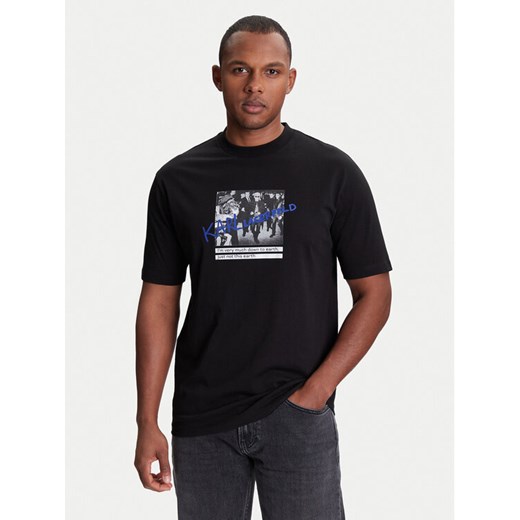 KARL LAGERFELD T-Shirt 755143 553225 Czarny Regular Fit ze sklepu MODIVO w kategorii T-shirty męskie - zdjęcie 184058062