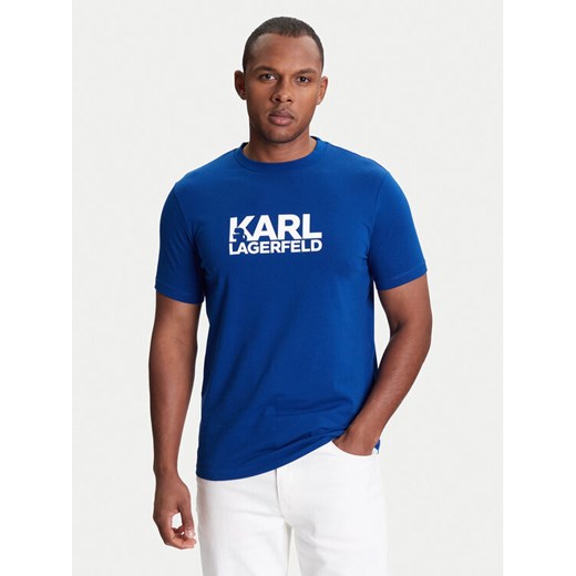 KARL LAGERFELD T-Shirt 755087 553235 Niebieski Regular Fit ze sklepu MODIVO w kategorii T-shirty męskie - zdjęcie 184058070