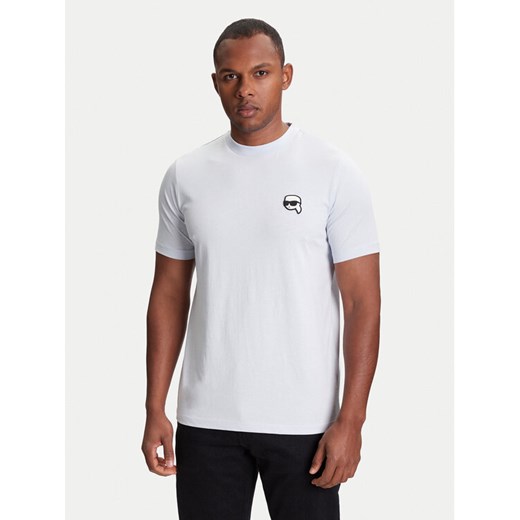 KARL LAGERFELD T-Shirt 755710 553224 Turkusowy Slim Fit ze sklepu MODIVO w kategorii T-shirty męskie - zdjęcie 184058080