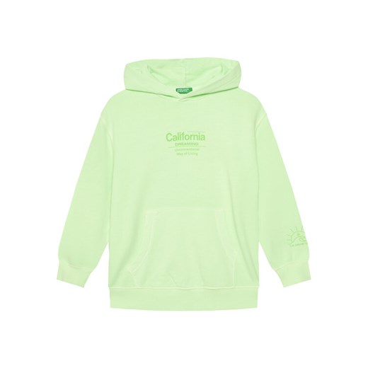 United Colors Of Benetton Bluza 3WITC204G Zielony Relaxed Fit ze sklepu MODIVO w kategorii Bluzy chłopięce - zdjęcie 184058082