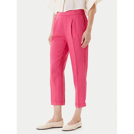 United Colors Of Benetton Spodnie materiałowe 4AGH558X5 Różowy Straight Fit ze sklepu MODIVO w kategorii Spodnie damskie - zdjęcie 184058092