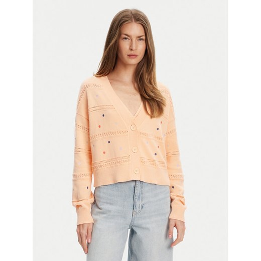 United Colors Of Benetton Kardigan 10C1E604W Pomarańczowy Regular Fit ze sklepu MODIVO w kategorii Swetry damskie - zdjęcie 184058094