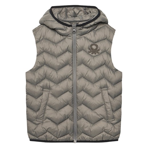 United Colors Of Benetton Kamizelka 2TWDCJ00R Szary Regular Fit ze sklepu MODIVO w kategorii Kamizelki męskie - zdjęcie 184058104