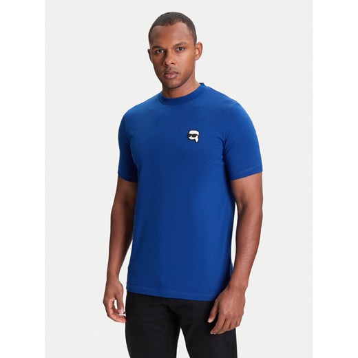 KARL LAGERFELD T-Shirt 755710 553224 Niebieski Slim Fit ze sklepu MODIVO w kategorii T-shirty męskie - zdjęcie 184058114