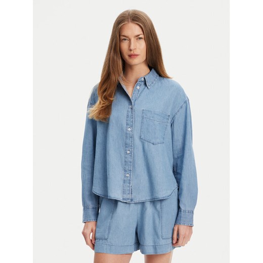 United Colors Of Benetton Koszula jeansowa 5DHJDQ07U Granatowy Regular Fit ze sklepu MODIVO w kategorii Koszule damskie - zdjęcie 184058141