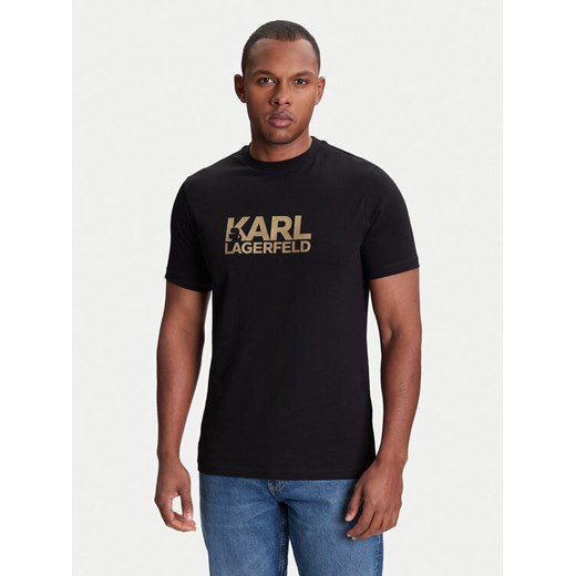 KARL LAGERFELD T-Shirt 755087 553235 Czarny Regular Fit ze sklepu MODIVO w kategorii T-shirty męskie - zdjęcie 184058153