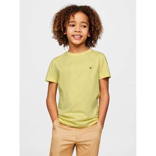 Tommy Hilfiger T-Shirt Essential KB0KB06879 M Żółty Regular Fit ze sklepu MODIVO w kategorii T-shirty chłopięce - zdjęcie 184058154