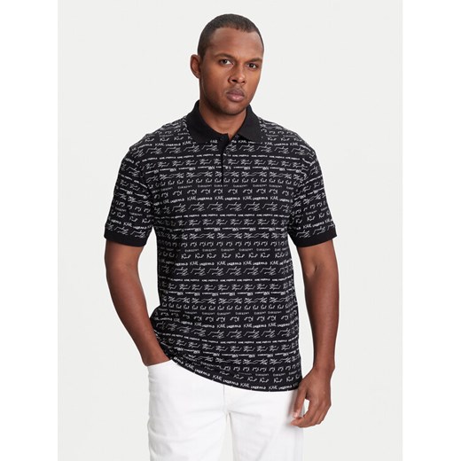 KARL LAGERFELD Polo 745120 553225 Czarny Regular Fit ze sklepu MODIVO w kategorii T-shirty męskie - zdjęcie 184058180