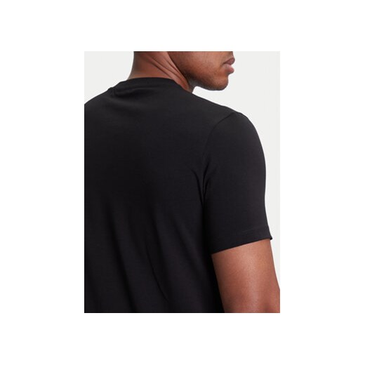 T-shirt męski Karl Lagerfeld czarny z napisami w stylu młodzieżowym z krótkim rękawem 