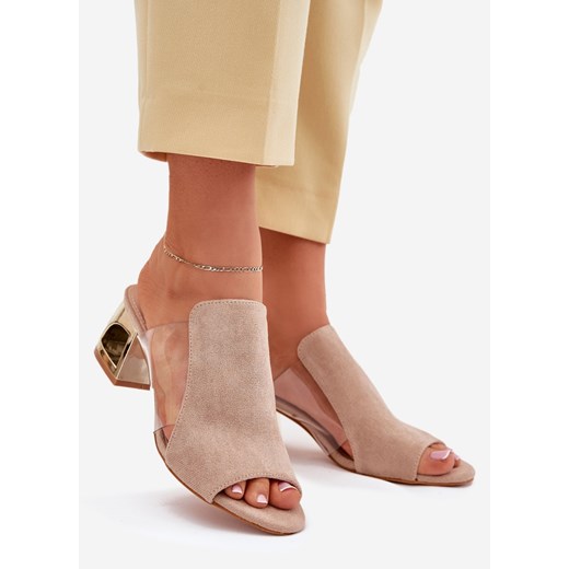 Klapki damskie casual zamszowe