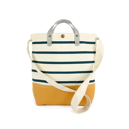 Bawełniana torba plażowa Casual stripes tr24176-1, Kolor biało-żółty, Rozmiar uniwersalny Primodo
