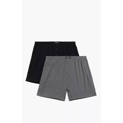 Atlantic 2-pack bokserki męskie luźne 2BMB-003-CZA/SZMC, Kolor czarno-szary, Rozmiar S, ATLANTIC ze sklepu Primodo w kategorii Majtki męskie - zdjęcie 184059643