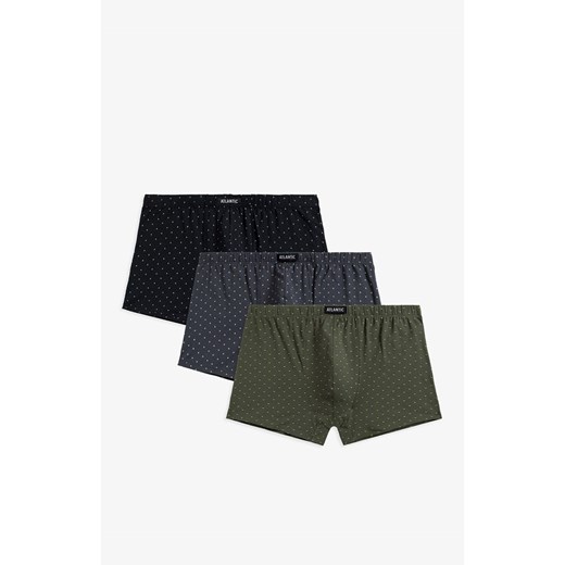 3-PACK Szorty męskie 3MH-192-GRF/CZA/SZA, Kolor multicolour, Rozmiar M, ATLANTIC M Primodo