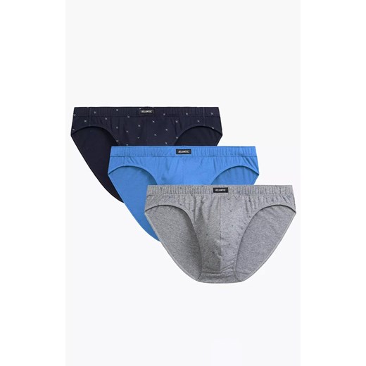 Atlantic 3-pack slipy męskie sport 3MP-191-SZM/NIE/GRA, Kolor multicolour, Rozmiar M, ATLANTIC ze sklepu Primodo w kategorii Majtki męskie - zdjęcie 184059963