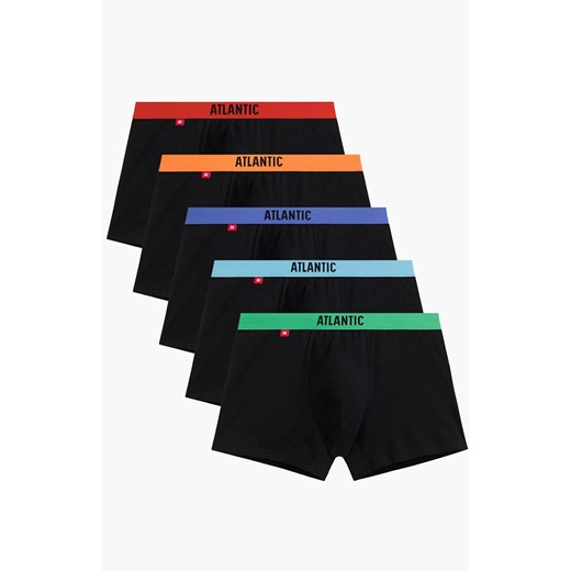 Atlantic 5-pack bokserki męskie 5SMH-004-CZARNY, Kolor czarny, Rozmiar M, ATLANTIC ze sklepu Primodo w kategorii Majtki męskie - zdjęcie 184059980