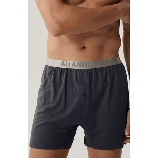 Atlantic bokserki męskie luźne grafitowe BMB-005, Kolor grafitowy, Rozmiar M, ATLANTIC ze sklepu Primodo w kategorii Majtki męskie - zdjęcie 184060002