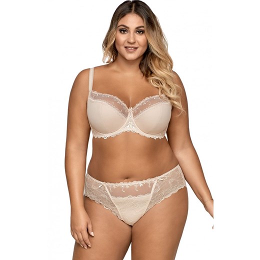AV 1030 maxi beżowy biustonosz semi-soft z haftem, Kolor beżowy, Rozmiar 100E, Ava ze sklepu Primodo w kategorii Biustonosze - zdjęcie 184060441