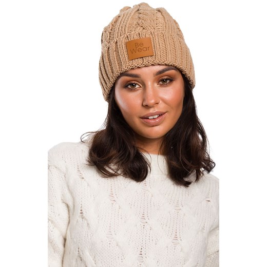 Czapka BK043, Kolor karmelowy, Rozmiar one size, BE Knit ze sklepu Primodo w kategorii Czapki zimowe damskie - zdjęcie 184061534