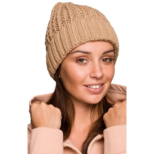 BK057 czapka klasyczna, Kolor karmelowy, Rozmiar uniwersalny, BE Knit ze sklepu Primodo w kategorii Czapki zimowe damskie - zdjęcie 184061542