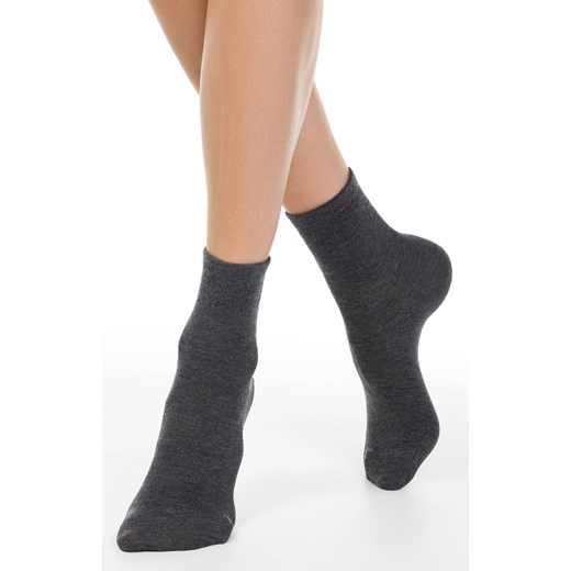 Conte comfort gładkie skarpetki damskie ciemno szare 20S-67SP, Kolor ciemny szary, Rozmiar 36-37, Conte ze sklepu Primodo w kategorii Skarpetki damskie - zdjęcie 184062191