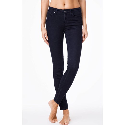 Jeansy damskie skinny ze średnim stanem w kolorze granatowym CON-623-100R, Kolor granatowy, Rozmiar XL, Conte ze sklepu Primodo w kategorii Jeansy damskie - zdjęcie 184062314