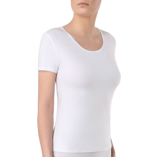 T-shirt damski bawełniany biały krótki rękaw LF 2022, Kolor biały, Rozmiar XL, Conte ze sklepu Primodo w kategorii Podkoszulki i halki - zdjęcie 184062671