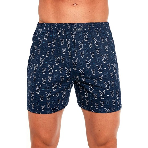 Bawełniane bokserki męskie plus size Króliczek 011/155, Kolor granatowy-wzór, Rozmiar 3XL, Cornette ze sklepu Primodo w kategorii Majtki męskie - zdjęcie 184063321