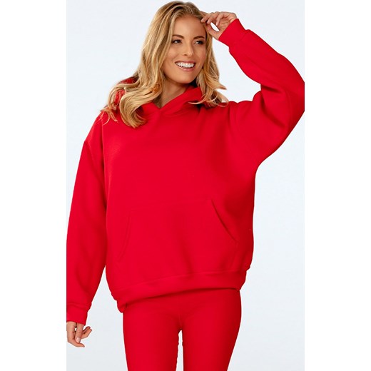 Bluza damska z kapturem czerwona Oseye, Kolor czerwony, Rozmiar S, DKaren ze sklepu Primodo w kategorii Bluzy damskie - zdjęcie 184063430