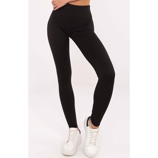 Czarne legginsy z wysokim stanem LK-LG-509901.49, Kolor czarny, Rozmiar 42, Lakerta ze sklepu Primodo w kategorii Spodnie damskie - zdjęcie 184069174
