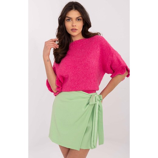 Ciemnoróżowy sweter damski z wiskozą MI-SW-2913.99, Kolor ciemny różowy, Rozmiar uniwersalny, ITALY MODA ze sklepu Primodo w kategorii Swetry damskie - zdjęcie 184069381