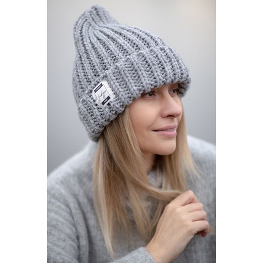 Czapka Chunky w kolorze szarym Knit F1519, Kolor szary, Rozmiar one size, Fobya Fobya one size okazja Primodo