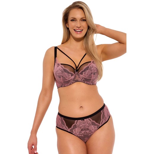 Gaia biustonosz półusztywniany semi-soft Malene Art.1266, Kolor czarno-różowy, Rozmiar 80B, Gaia ze sklepu Primodo w kategorii Biustonosze - zdjęcie 184070523