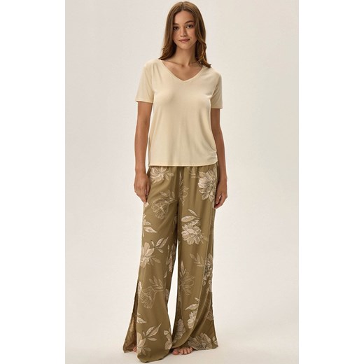 Henderson dwuczęściowa piżama damska Fleur 41873-91X, Kolor oliwkowy-wzór, Rozmiar 2XL, Henderson ze sklepu Primodo w kategorii Piżamy damskie - zdjęcie 184072250