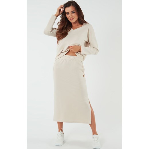 Spódnica damska maxi beżowa Stella, Kolor beżowy, Rozmiar S, Italian Fashion ze sklepu Primodo w kategorii Spódnice - zdjęcie 184075280