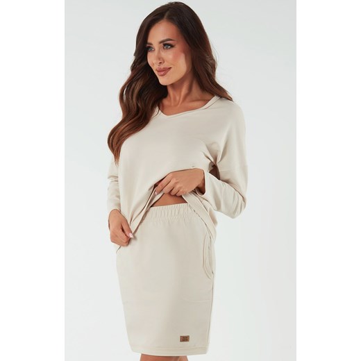Spódnica damska mini beżowa Stella, Kolor beżowy, Rozmiar S, Italian Fashion ze sklepu Primodo w kategorii Spódnice - zdjęcie 184075310