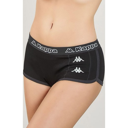 Kappa czarne szorty damskie sportowe z szeroką logowaną gumą K2170, Kolor czarny, Rozmiar S/M, Kappa ze sklepu Primodo w kategorii Majtki damskie - zdjęcie 184076484