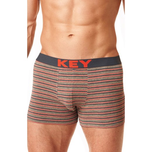 Key bokserki w sportowym stylu brązowe MXH 326 B22 BR, Kolor brązowy-wzór, Key XL Primodo