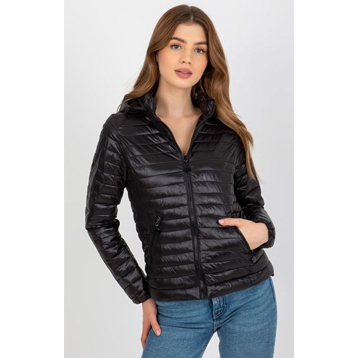 Kurtka damska pikowana z kapturem czarna NM-KR-H-1117.95P, Kolor czarny, Rozmiar M, Z-DESIGN JACKET STYLE ze sklepu Primodo w kategorii Kurtki damskie - zdjęcie 184081542