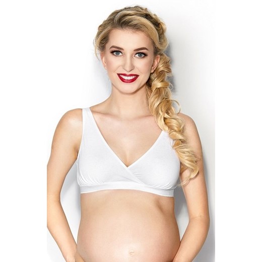 Biały miękki ciążowy biustonosz do karmienia Mama Basic Lilly, Kolor biały, Rozmiar XS, Mitex ze sklepu Primodo w kategorii Biustonosze - zdjęcie 184081731