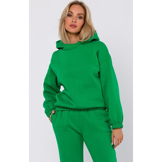 Bluza damska z kapturem soczysta zieleń M759, Kolor intensywna zieleń, Rozmiar L/XL, MOE ze sklepu Primodo w kategorii Bluzy damskie - zdjęcie 184082940