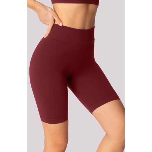 Mona kolarki damskie burgund Ribbed, Kolor burgund, Rozmiar S/M, Mona ze sklepu Primodo w kategorii Szorty - zdjęcie 184085140