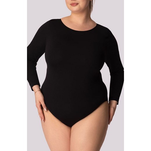 Mona body damskie z długim rękawem czarne Longsleeve Base Plus Size, Kolor czarny, Rozmiar 2XL, Mona ze sklepu Primodo w kategorii Body damskie - zdjęcie 184085253