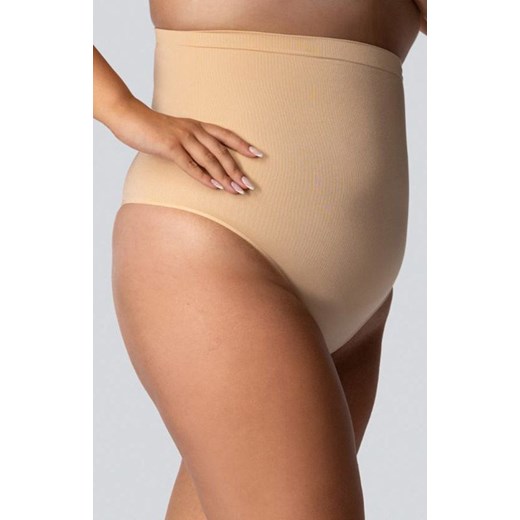 Stringi wyszczuplające z wysokim stanem jasnobeżowe Smoothwear, Kolor jasny beż (champagne pearl), Rozmiar 5/6, Mona Queen Size ze sklepu Primodo w kategorii Bielizna wyszczuplająca - zdjęcie 184085394